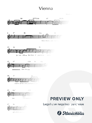 Vienna by Jessica Parker - Sheet Music