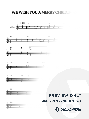 We Wish You a Merry Christmas • Christmas Song | violin sheet music [chords]