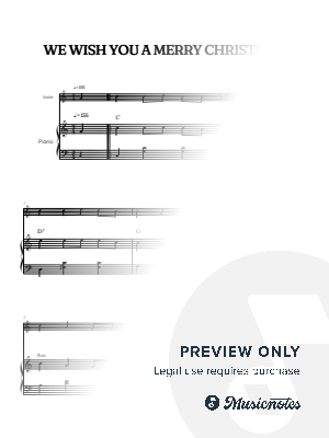 We Wish You a Merry Christmas • Christmas Song | violin sheet music w/ piano accompaniment [chords]
