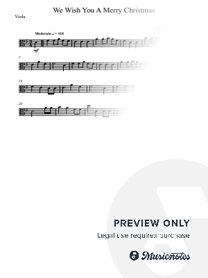 We Wish You a Merry Christmas - EASY VIOLA (full version)