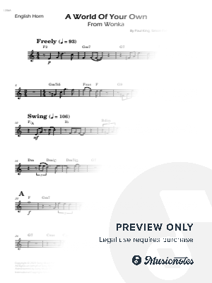 A World of Your Own - English Horn Solo - W/Chords by Sheet Music To Play Editions - Sheet Music