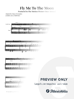Fly Me to the Moon | DOUBLE BASS & PIANO by Glauco Fernandes - Sheet Music