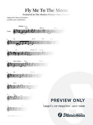 Fly Me to the Moon | VIOLIN SOLO by Glauco Fernandes - Sheet Music