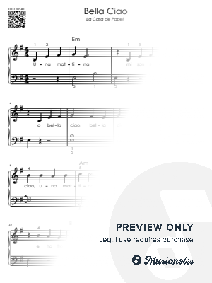 Bella Ciao - Easy Piano Tutorial for Beginners I Sheet Music