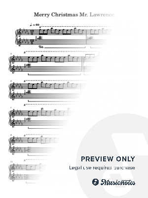 Merry Christmas Mr Lawrence - Ryuichi Sakamoto by Gianluca Farullo - Sheet Music