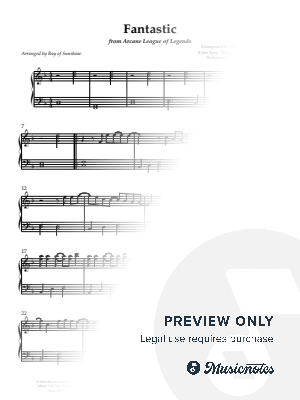 Fantastic by Ray of Sunshine - Sheet Music