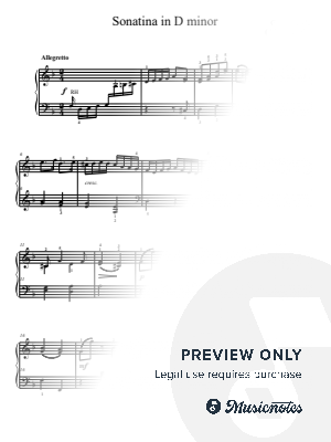 Benda Sonatina in D minor