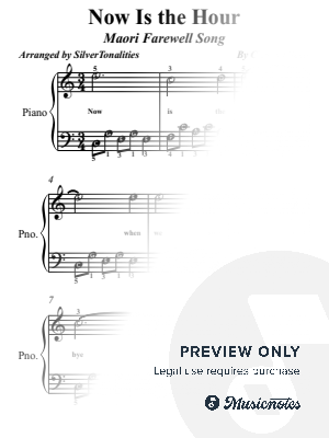 Now Is the Hour Easy Piano