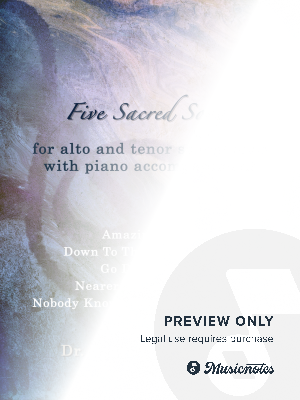 Five Sacred Songs for Alto and Tenor Saxophones with Piano accompaniment