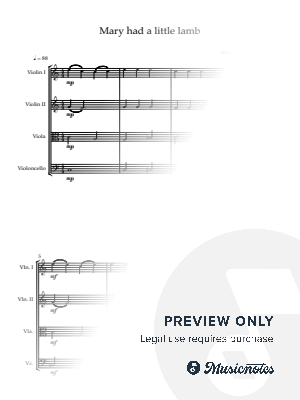 Mary had a little lamb (string quartet)