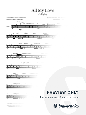 ALL MY LOVE - Coldplay | FLUTE SOLO