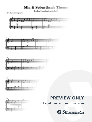 Mia & Sebastian's Theme by nattaliepiano - Sheet Music