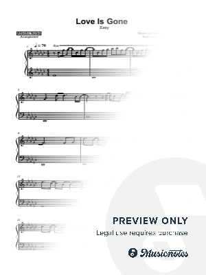 Love Is Gone by Atlantic Lights - Sheet Music