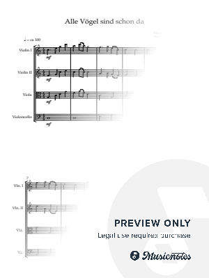 Alle Vögel sind schon da (string quartet)
