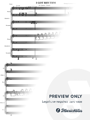I Got Rhythm - for 2 Pianos 8 Hands