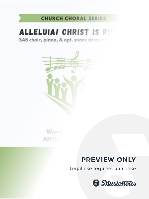ALLELUIA! CHRIST IS RISEN! (SAB, piano, perc.) by Anthony Giamanco - Sheet Music