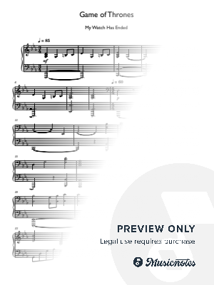 Game of Thrones - My Watch Has Ended by AmiRRezA - Sheet Music