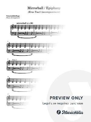 mirrorball / epiphany (Eras Tour Version) [accompaniment] by TutorialsByHugo - Sheet Music