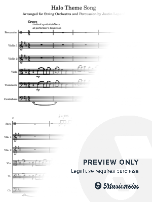 Halo Theme by Justin Lepard Psychedelic Cello - Sheet Music