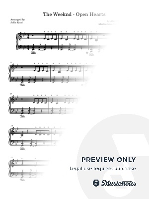 Open Hearts by Julia Fyod - Sheet Music