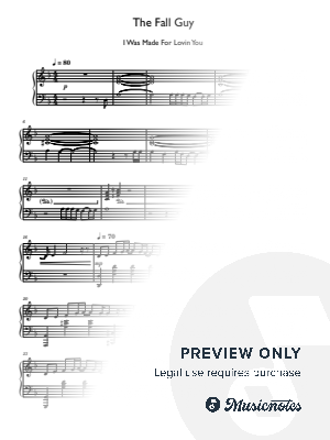 The Fall Guy - I Was Made For Lovin You by AmiRRezA - Sheet Music