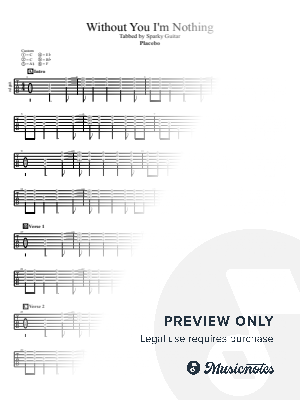 Without You I'm Nothing by SparkyGuitar - Sheet Music