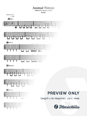Animal Nitrate by SparkyGuitar - Sheet Music
