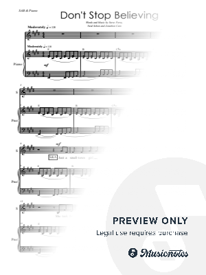 Don't Stop Believin' by Will Thomas - Sheet Music