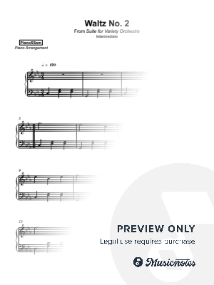 Waltz No. 2 [intermediate] by PianoSSam - Sheet Music