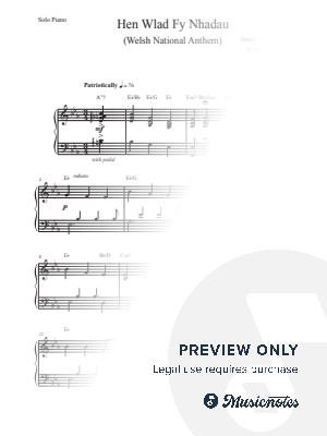 Hen Wlad Fy Nhadau (Welsh National Anthem) by keudae - Sheet Music