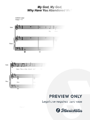 My God, My God, Why Have You Abandoned Me? (Vocal Solo - Easy Version) by Stephen DeCesare - Sheet Music