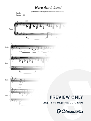 Here Am I, Lord (Vocal solo) by Stephen DeCesare - Sheet Music