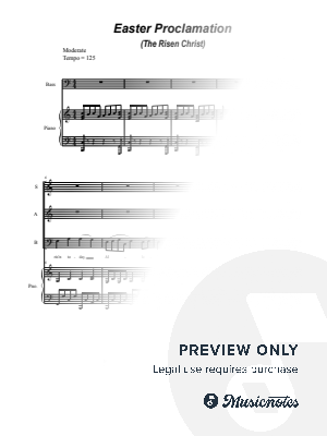 Easter Proclamation (The Risen Christ) (SAB) by Stephen DeCesare - Sheet Music