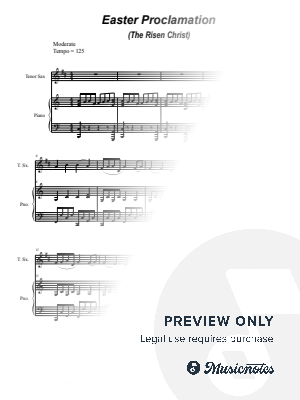 Easter Proclamation (The Risen Christ) (Tenor Saxophone and Piano) by Stephen DeCesare - Sheet Music