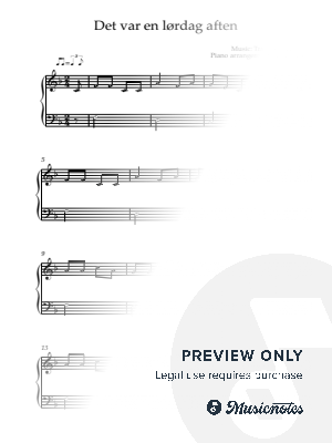 Det var en lørdag aften