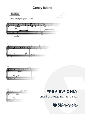 coney island by Minnz Piano - Sheet Music