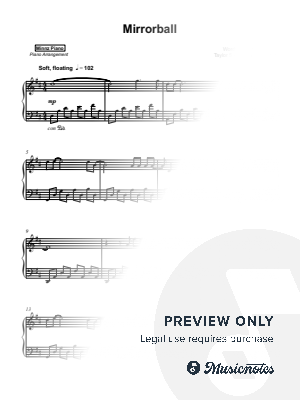mirrorball by Minnz Piano - Sheet Music