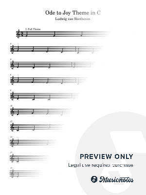 Ode to Joy in C by Sarah Joyy - Sheet Music
