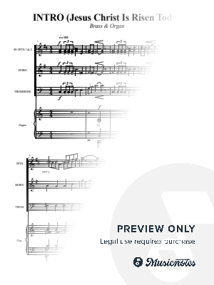 Jesus Christ Is Risen Today INTRO (Brass & Organ) by Christopher Fortin - Sheet Music
