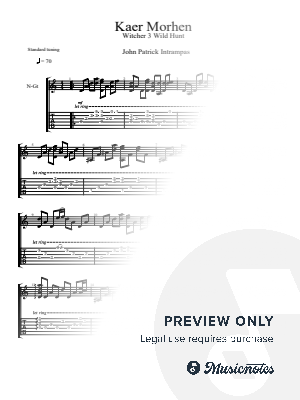 The Witcher 3 Wild Hunt - Kaer Morhen / Fingerstyle Guitar Tab by John Patrick Intrampas - Sheet Music