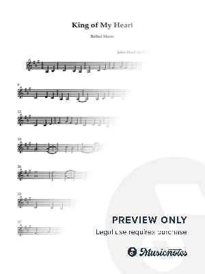 King of My Heart (Bethel Music) - violin by Beth Alcock – Violin & Piano Arrangements - Sheet Music