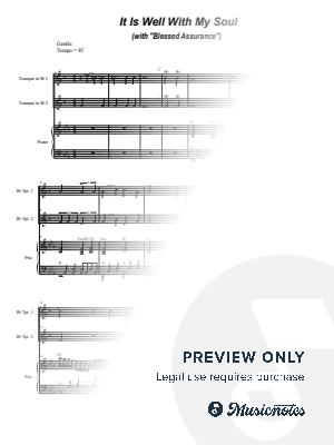 It Is Well With My Soul (with "Blessed Assurance") (Duet for Bb-Trumpet)