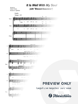 It Is Well With My Soul (with "Blessed Assurance") (Duet for Tenor and Bass solo) by Stephen DeCesare - Sheet Music
