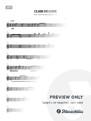 Debussy • Clair de Lune | flute sheet music 