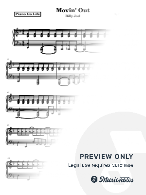 Movin' Out by Piano Go Life  - Sheet Music