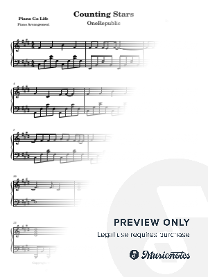 Counting Stars by Piano Go Life  - Sheet Music