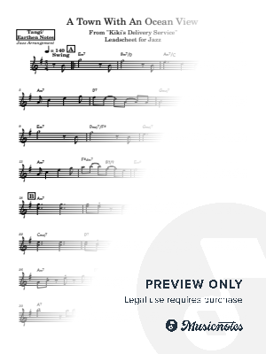A Town With An Ocean View Jazz Leadsheet