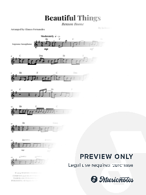 Beautiful Things | SOPRANO SAX SOLO