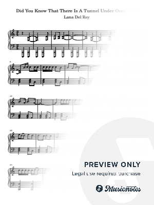 Did you know that there's a tunnel under Ocean Blvd by Piano Go Life  - Sheet Music