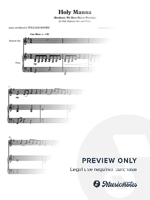 Holy Manna (Brethren, We Have Met to Worship) - Soprano Sax